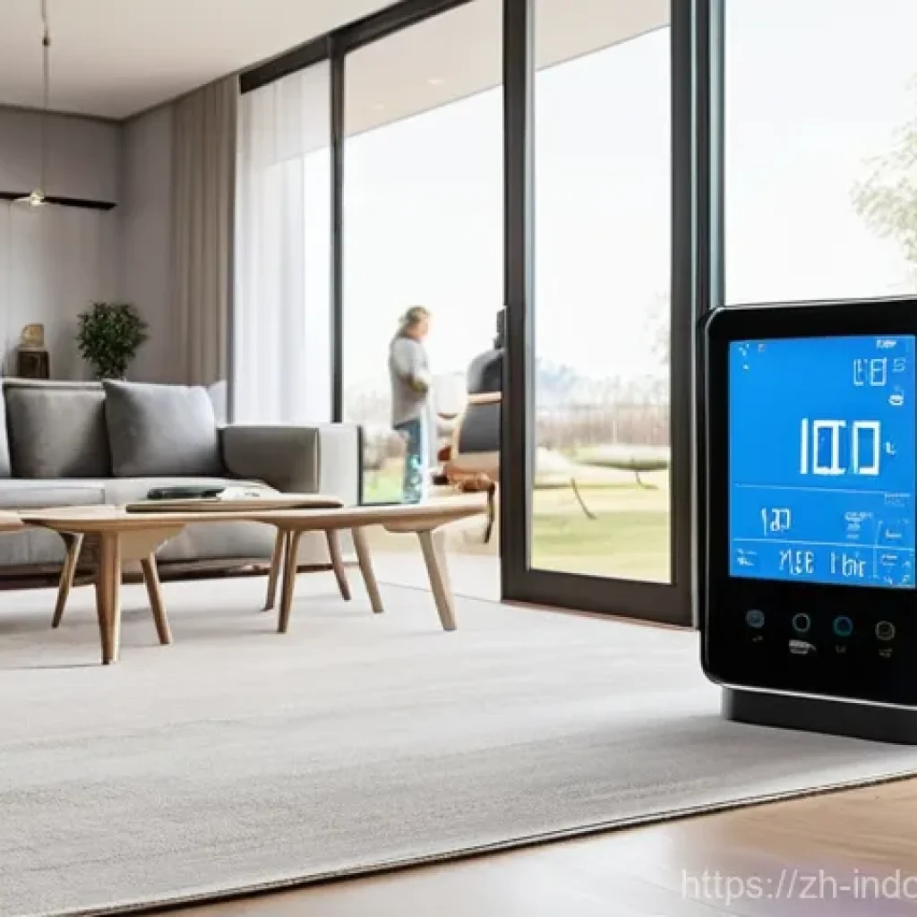 미세먼지 측정 방법 - **Prompt 1: Smart Home Air Guardian**
    "A clean, brightly lit modern living room, showcasing a se...