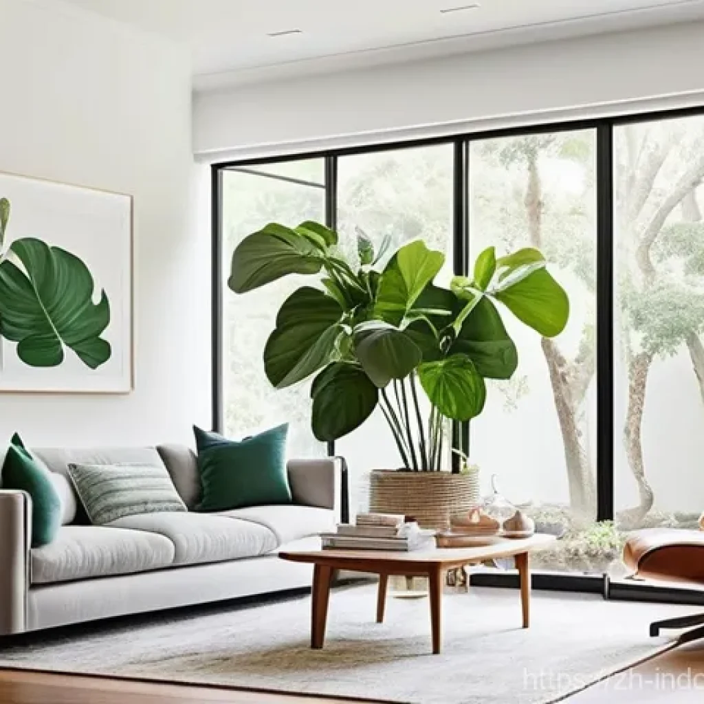 공기질 관리의 중요성 - **A Serene Family Living Room with Clean Air**
    A bright, modern living room filled with natural ...