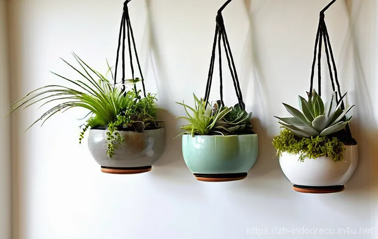 자연친화적인 실내 공간 만들기 - **Prompt:** A cozy, sunlit living room featuring an array of easy-to-care-for indoor plants. In the ...