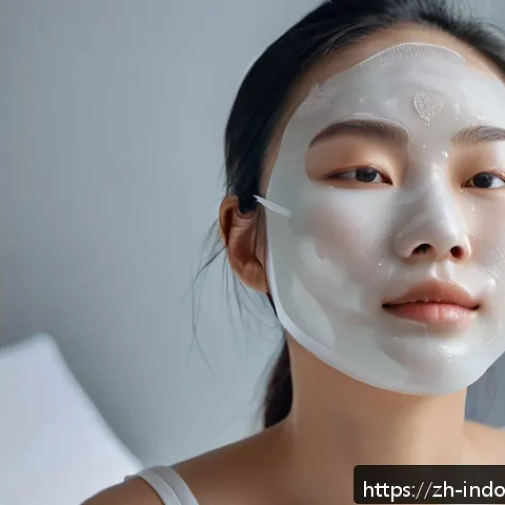습도와 피부 건강 - A detailed close-up portrait of a young East Asian woman with flawless skin, wearing a light hydrati...